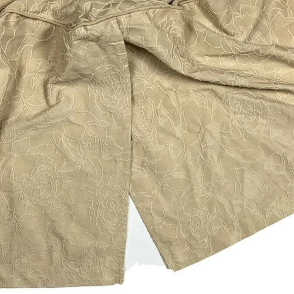 SureFit Tan Twin Bedskirt Brown Floral Luxury Bed